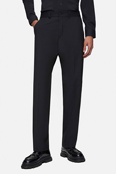 Tween Relaxed Fit Siyah Chino Pantolon