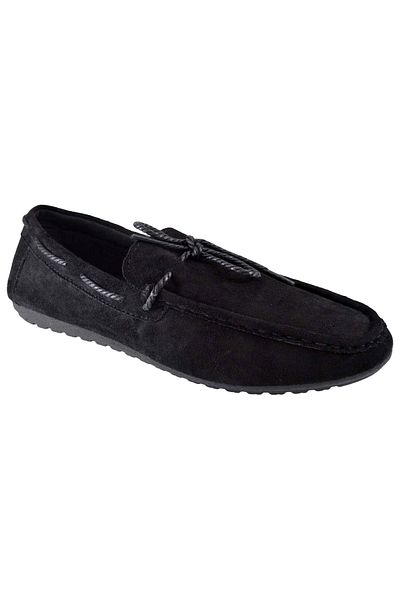 THEICONIC Men's Black Suede Loafers