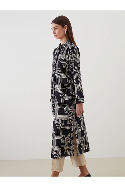 LC Waikiki Green Patterned Women's Shirt Tunic