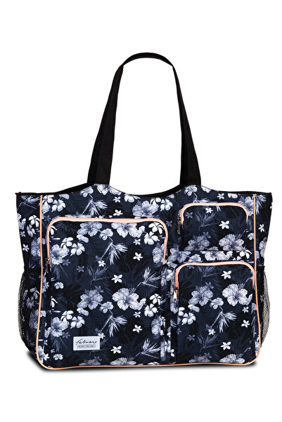 Fabrizio Geantă de plajă XXL F50418, 51 / 61 x 41 x 18 cm, Poliester, Negru