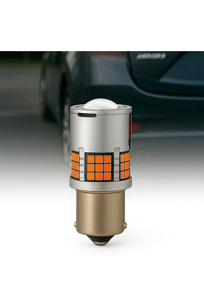 AUTOREY LED Car Bulb PY21W / BAU15S / 1156 Orange Color 3000K for Signaling or DRL daytime running lights