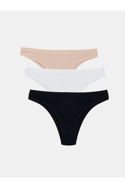 LC Waikiki New Season Duz Brazilian Panties 3 Pack - S45529Z8