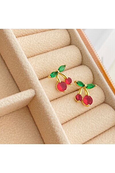 Kyver Çocuk Küpe Kız Çocuk Kiraz Küpe Kararmaz Xuping Gold