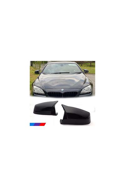 AUTOREY Carcase oglinzi BMW stil M 567 E60 E61 F10 F11 E63 E64 F06 F12 F13 F01 F02 negru lucios stil Batman