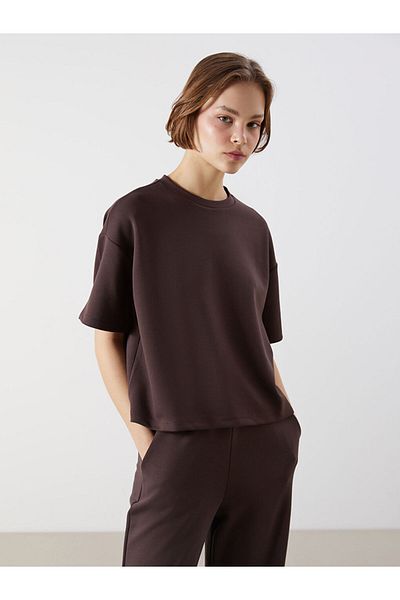 LC Waikiki New Season Crew Neck Oversize Women's T-Shirt - S5Om57Z8