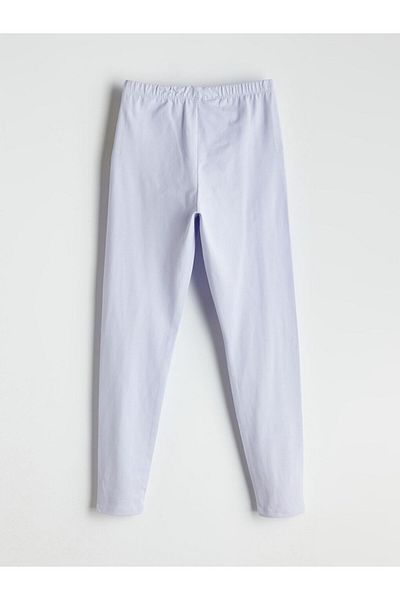 LC Waikiki Lilac Girls' Leggings with Elastic Waist
