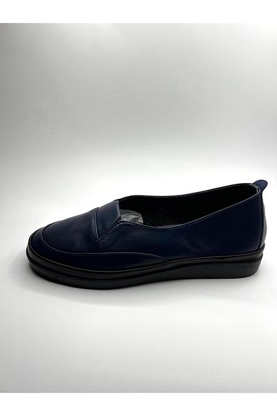 NEWGÜLTEKİN Khaki Leather Lightweight Very Comfortable Fit Very Stylish Ballet Flat