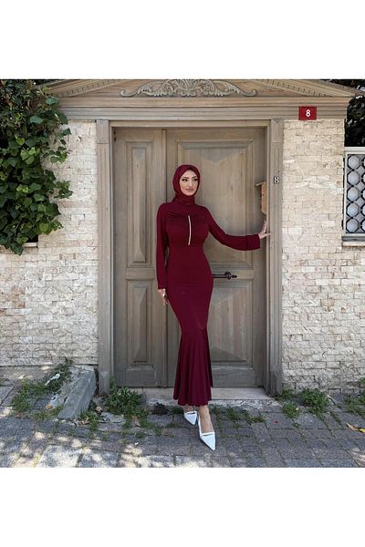 ENSA TESETTUR Φόρεμα Erva Stone Claret Red