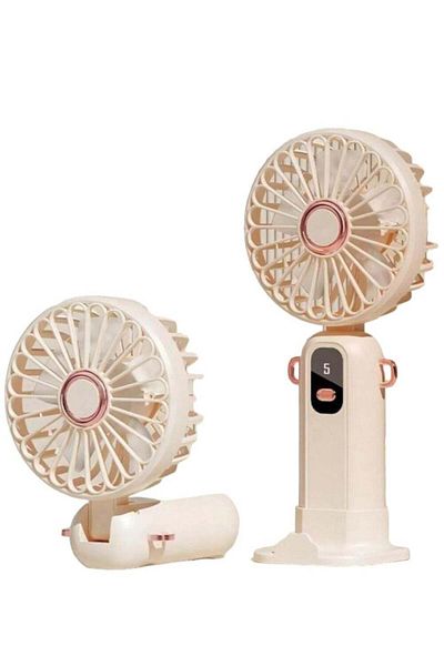 Toy Box Treasures Toy Box Portable Mini Fan USB Rechargeable Fan Battery Powered Desk Fan 5 Speeds for Home Travel Com