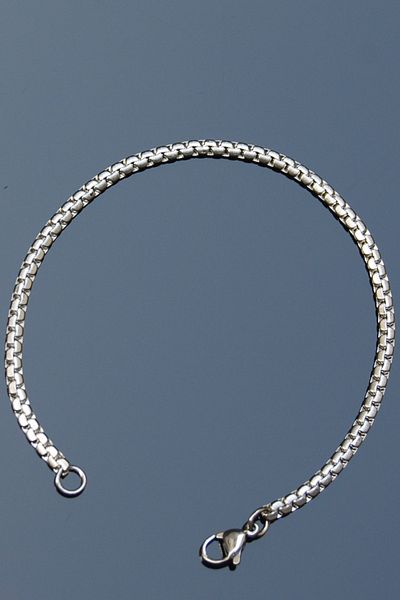 Rua Jewelry Steel Elegant Crush Bracelet 21 cm 3 mm Silver Color |   No Tarnish, Unisex, 2 Years Warranty