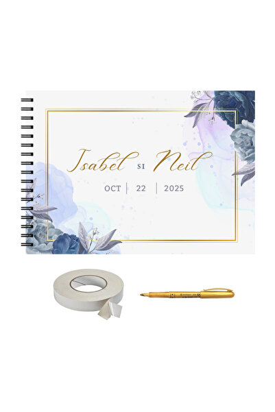 OEM Set Album foto / GuestBook nunta, MODEL 11, A4 landscape, 3 piese