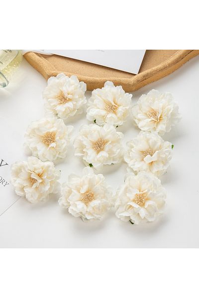 Choice 10pieces black 5/10pcs Artificial Flower Silk Peony Scrapbook Diy Home Vase Christmas Wreath Wedding