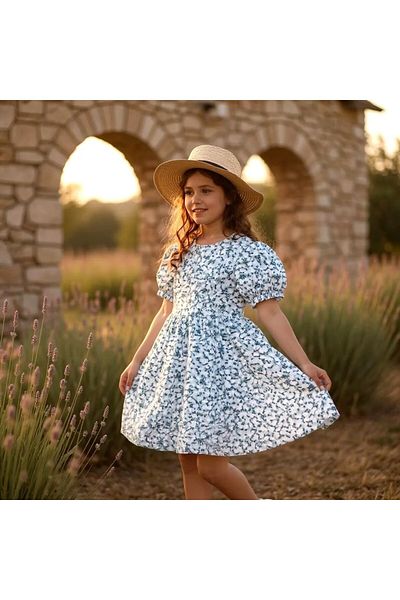 SeaBubbles Floral Girl's Dress