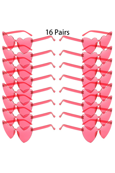 Choice as picture shows 16 Pairs rose red 16/20 Pairs Cute Heart Shaped Sungl...