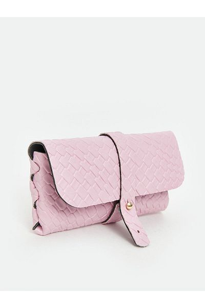 LC Waikiki Pink Leather Look Crocodile Patterned Women's Wallet