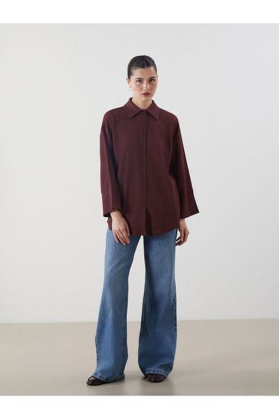 LC Waikiki New Season Textured Oversize Women's Shirt Tunic - S5P289Z8