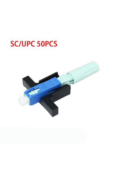 Choice UPC 50PCS FTTH SC UPC Optical fibe quick connector SC FTTH Fiber Optic Fast Connector Embedded High