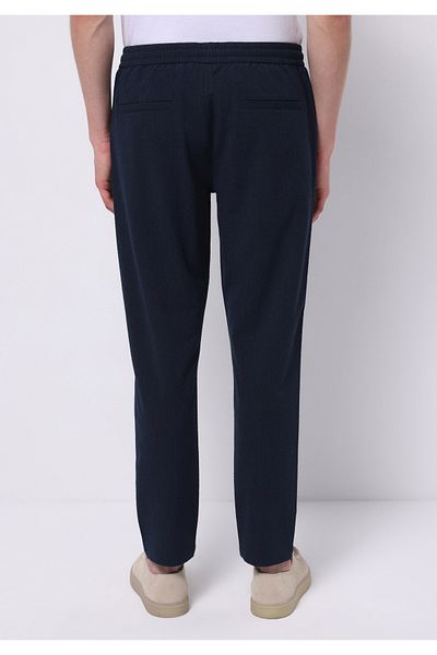 Colin's Slim Fit Mid Waist Long Leg Men's Navy Blue Trousers