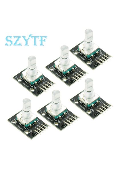 SZYTF 6PCS 1-10PCS 360 Degree Rotary Encoder Module KY-040 Brick Sensor Development Board with Knob Cap Po