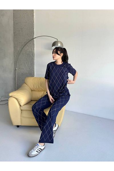 Amora Modal Fabric Baklava Pattern Stone Double Set