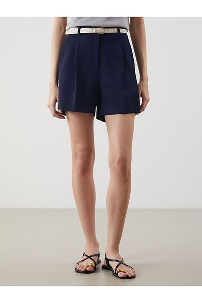 LC Waikiki New Season Loose Fit Women's Sort with Belt - S5Jt71Z8