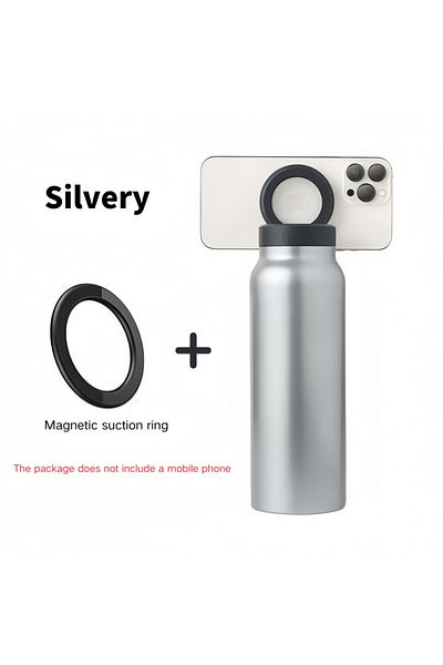 Choice 24oz Silvery 24 Oz Insulated Stainless Steel Sports Water Bottle With Straw Outdoor Insulated Water