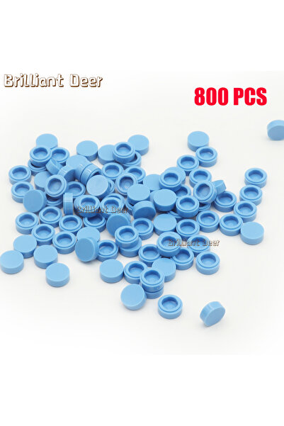 Choice3 800 قطعة من بلاط مسطح أزرق فاتح 1 × 1 نقطة دائرية 35381 98138 قطع بنا...