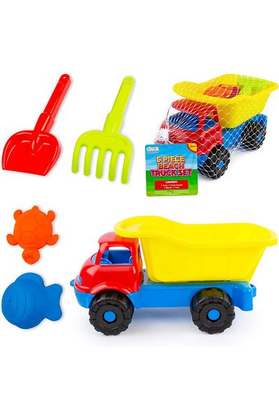 rexa Large Truck Beach Toy Set for Kids – Sand Play Set with Accessories