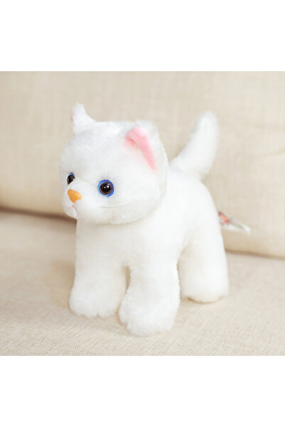 Choice لعبة قطط محشوة بيضاء مقاس 20 سم، محاكاة قطة أمريكية قصيرة الشعر لطيفة،...