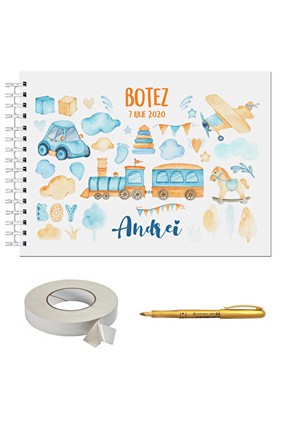 OEM Pachet Album foto / Guestbook pentru Aniversare, A4 landscape, pix inclus