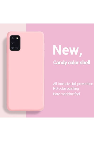 Choice A12 Light Pink Liquid Silicone Soft Phone Case for Samsung Galaxy A31 A41 A51 A71 A11 A21S A12 A22 A