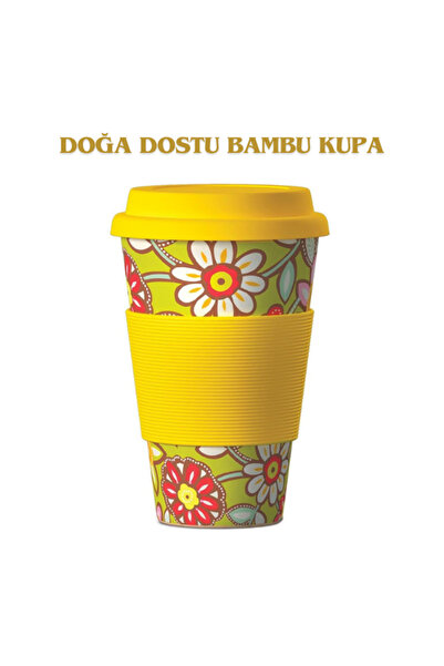 Areon Balev Doğa Dostu Margaritas (Daisy Yellow) Bambu Kupa 400 Ml