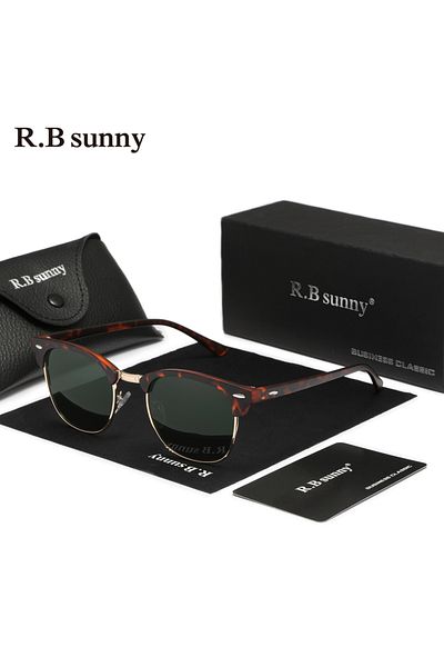 choice2 Leopard-GreenG15 RBsunny Fashion HD Mirror Lens Sunglasses Men‘s Driving Outdoor Polarized UV400 Gla