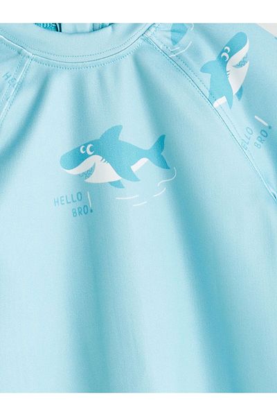 LC Waikiki Printed Boys' Swimming Shorts with Elastic Waist