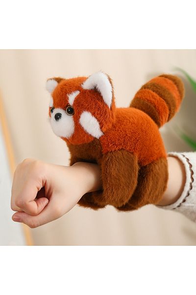 Miaoowa about 20cm raccoon Creative Stuffed Animals Raccoon Fox Husky Cat Monkey Papa Circle Toy Wrapped Aro