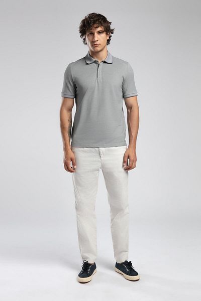Lee Cooper Rasco Men's Polo Neck T-Shirt Gray