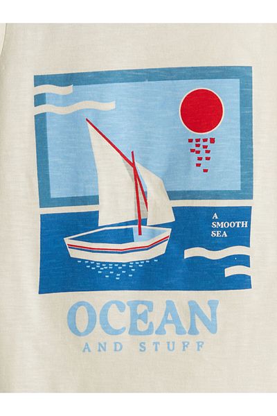 LC Waikiki Νέα σεζόν Crew Neck Printed Boys Singlet - S5GV06Z1