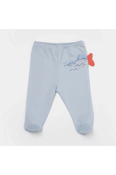 Mu Art Ahşap Sun Lets Sail Booties Trousers Ecru Blue