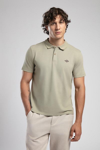 Lee Cooper Ανδρικό μπλουζάκι πόλο Resao με λαιμόκοψη Χακί