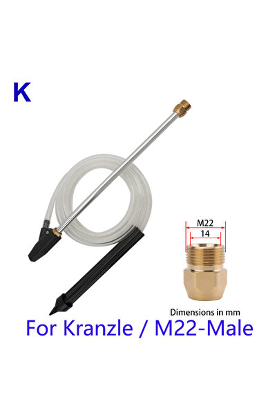 Choice4 طقم تنظيف بالرمل لغسالة الضغط M22 ذكر، فوهة رش رمل رطبة لكارشر هوتر إ...