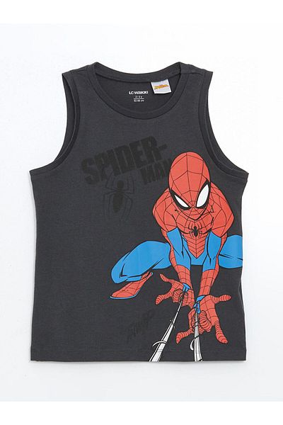 LC Waikiki New Season Crew Neck Spider-Man Printed Boys Undershirt - S5Fy79Z1