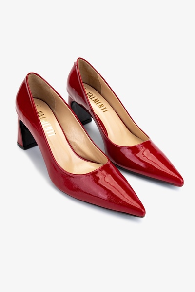Valmenti Women's Genuine Leather Red Heeled Shoes