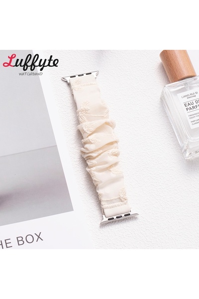 Choice 38 40 41 S10-42MM Beige-lace Soft Cute Printed Elastic Cloth Strap for...