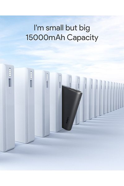 AUKEY PB-Y37 Essential 15,000 mAh Power Bank With 20W PD - Black Color