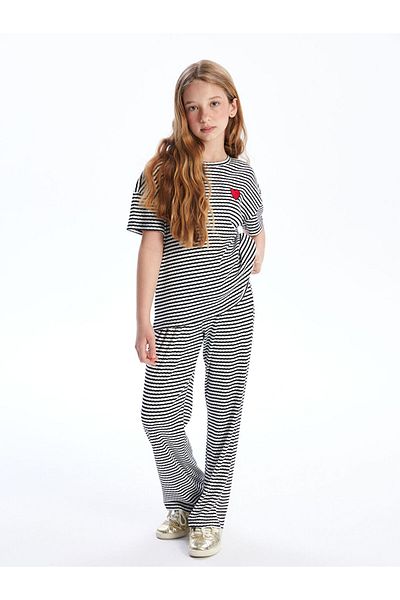LC Waikiki New Season Crew Neck Girls Pajama Set - S5Oc09Z4