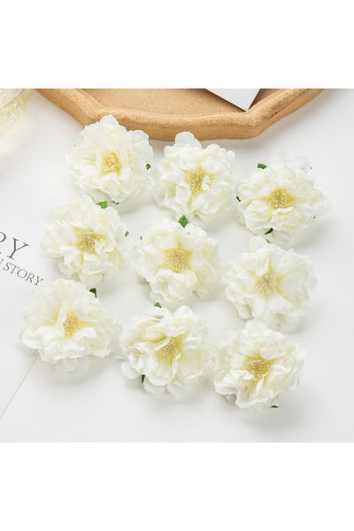 Choice 10pieces Gold 5/10pcs Artificial Flower Silk Peony Scrapbook Diy Home Vase Christmas Wreath Wedding