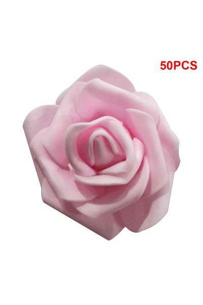 Choice 50PCS Light Pink Pack of 50 Artificial Bionic Flowers PE Foam Simulation Roses Fake Flower Decoratio