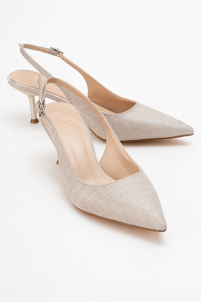 LuviShoes Pantofi cu toc pentru femei CAİSA Aur Glitter