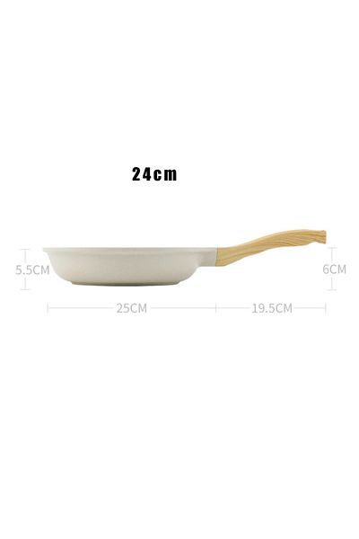 Choice 24cm Durable Frying Pan Wok Pan Non-stick Ceramic Pot Induction Gas Stove Universal Cookware Steak C
