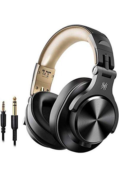 Oneodio سماعات رأس لاسلكية A70 بتقنية البلوتوث 50H، كابل 3.5 مم، سماعات رأس مغلقة قابلة للتعديل بزاوية 90 درجة